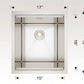 American Imaginations AI-34385 17" Stainless Steel Rectangle Stainless Steel Modern Kitchen Sink
