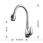 American Imaginations AI-34388 2" Brushed Stainless Steel Round Stainless Steel Modern Kitchen Sink Faucet