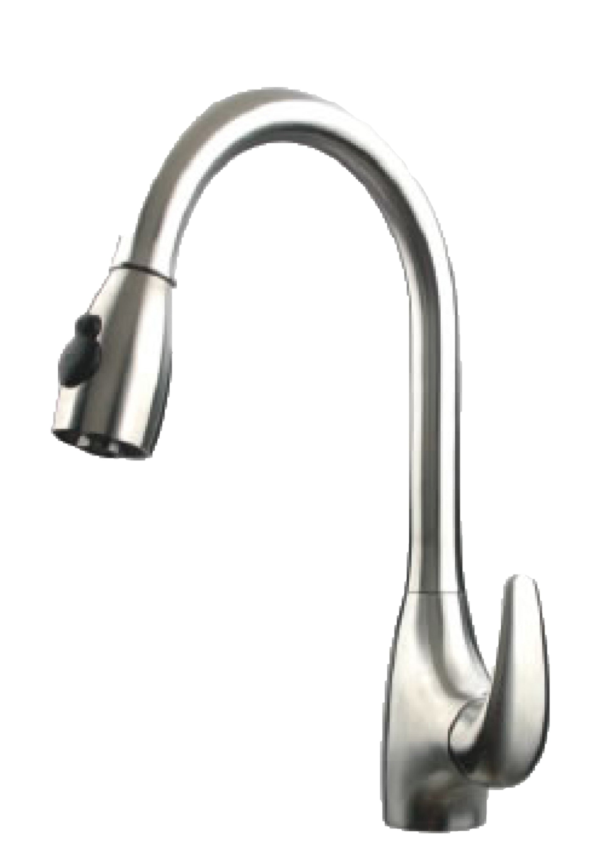 American Imaginations AI-34388 2" Brushed Stainless Steel Round Stainless Steel Modern Kitchen Sink Faucet
