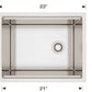 American Imaginations AI-34390 23" Stainless Steel Rectangle Stainless Steel Modern Kitchen Sink