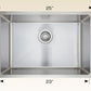 American Imaginations AI-34400 25" Stainless Steel Rectangle Stainless Steel Modern Kitchen Sink