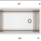 American Imaginations AI-34405 32" Stainless Steel Rectangle Stainless Steel Modern Kitchen Sink
