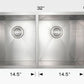 American Imaginations AI-34406 32" Stainless Steel Rectangle Stainless Steel Modern Kitchen Sink