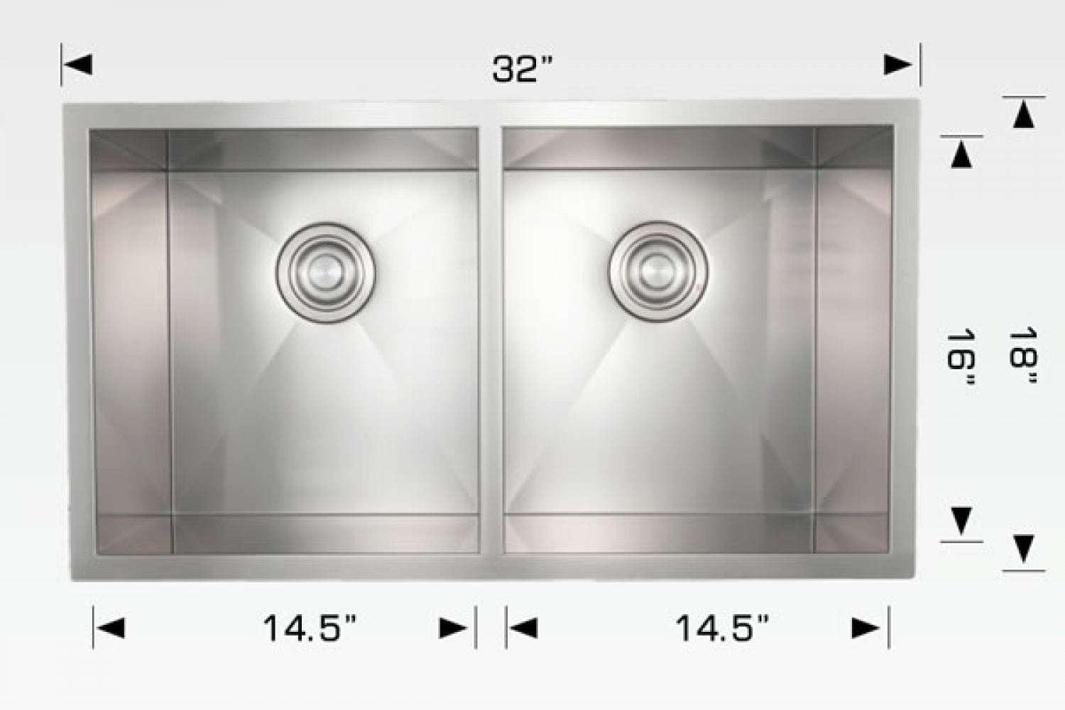 American Imaginations AI-34406 32" Stainless Steel Rectangle Stainless Steel Modern Kitchen Sink