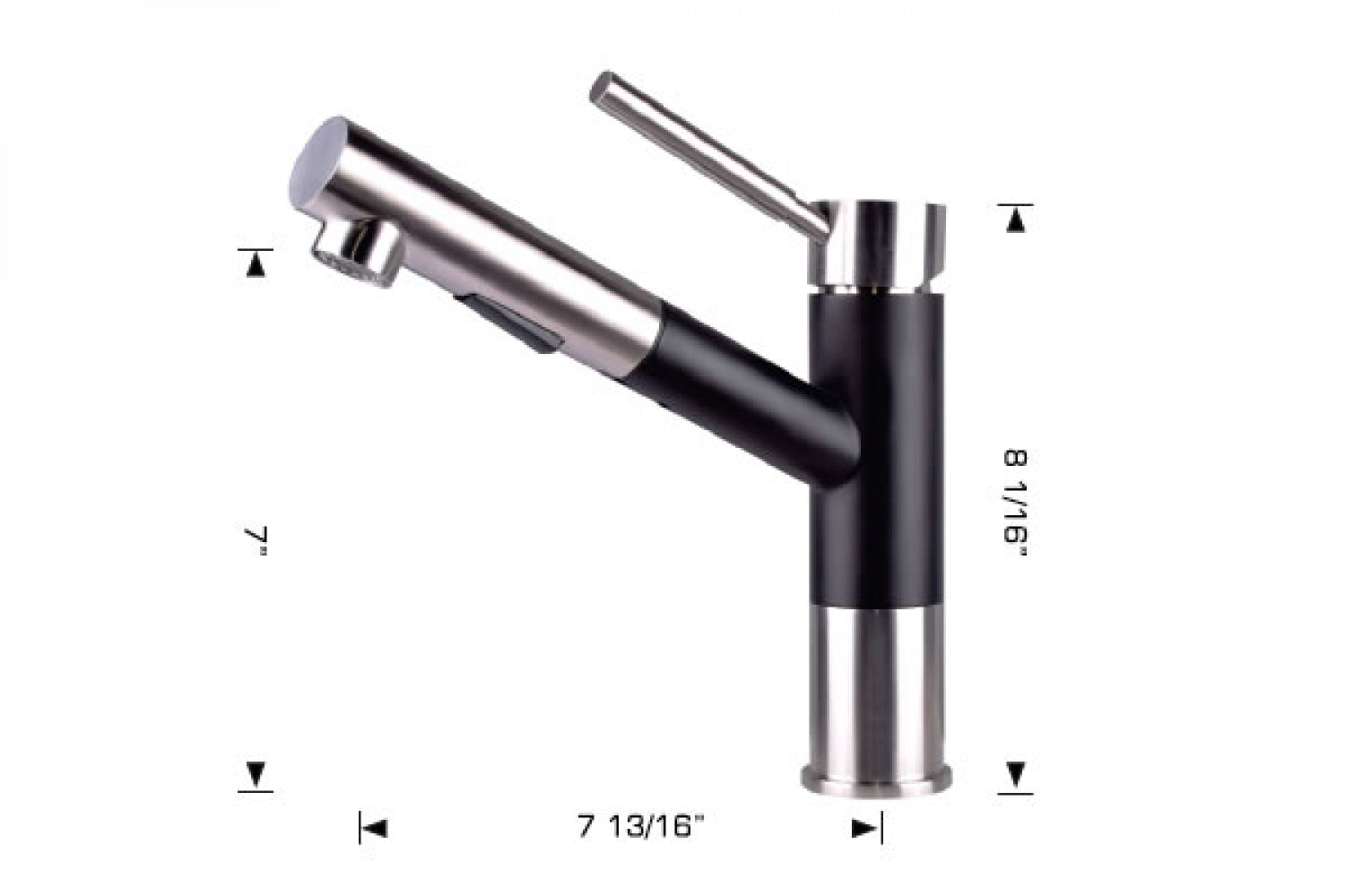 American Imaginations AI-34409 1" Stainless Steel Stainless Steel Modern Kitchen Sink Faucet