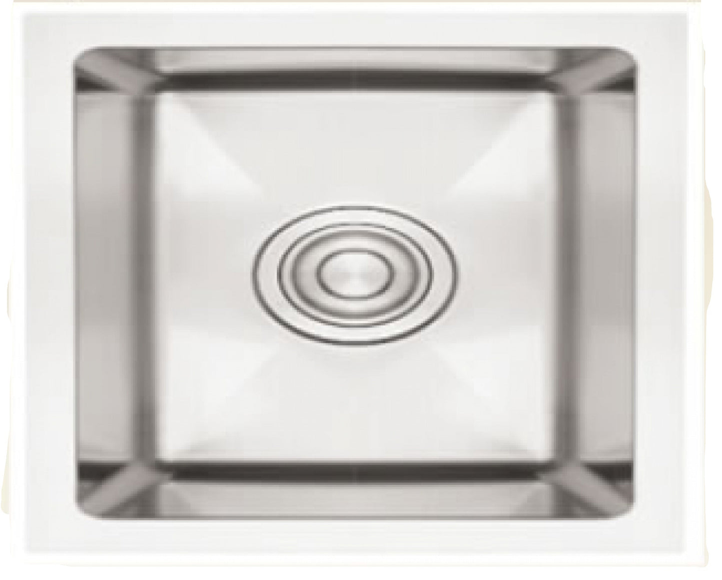 American Imaginations AI-34412 12" Stainless Steel Square Stainless Steel Modern Kitchen Sink