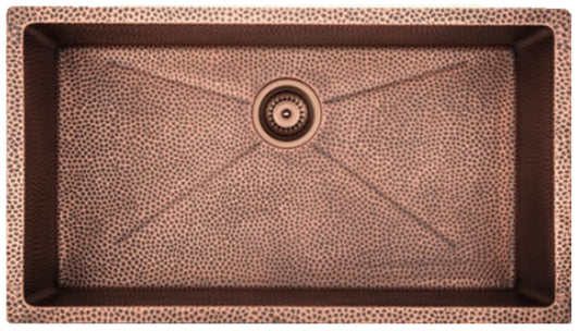 American Imaginations AI-34415 32" Copper Rectangle Copper Transitional Kitchen Sink