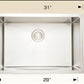 American Imaginations AI-34416 31" Stainless Steel Rectangle Stainless Steel Modern Kitchen Sink