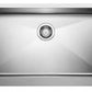 American Imaginations AI-34417 24" Stainless Steel Rectangle Stainless Steel Modern Kitchen Sink