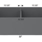 American Imaginations AI-34420 33" Black Granite Composite Rectangle Granite Composite Modern Kitchen Sink