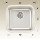American Imaginations AI-34427 20" Stainless Steel Rectangle Stainless Steel Modern Kitchen Sink
