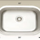 American Imaginations AI-34430 30" Stainless Steel Rectangle Stainless Steel Modern Kitchen Sink