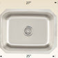 American Imaginations AI-34431 27" Stainless Steel Rectangle Stainless Steel Modern Kitchen Sink