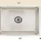 American Imaginations AI-34433 31" Stainless Steel Rectangle Stainless Steel Modern Kitchen Sink