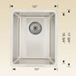 American Imaginations AI-34434 12" Stainless Steel Rectangle Stainless Steel Modern Kitchen Sink
