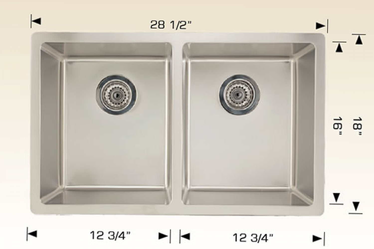 American Imaginations AI-34436 29" Stainless Steel Rectangle Stainless Steel Modern Kitchen Sink
