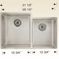 American Imaginations AI-34439 32" Stainless Steel Rectangle Stainless Steel Modern Kitchen Sink