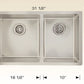 American Imaginations AI-34441 32" Stainless Steel Rectangle Stainless Steel Modern Kitchen Sink