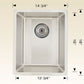 American Imaginations AI-34444 15" Stainless Steel Rectangle Stainless Steel Modern Kitchen Sink