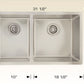 American Imaginations AI-34446 32" Stainless Steel Rectangle Stainless Steel Modern Kitchen Sink