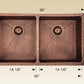 American Imaginations AI-34451 32" Copper Rectangle Copper Modern Kitchen Sink