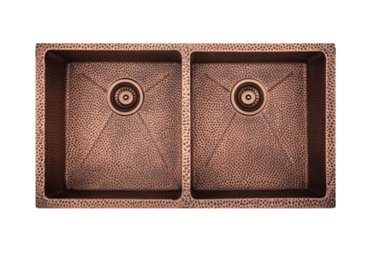 American Imaginations AI-34451 32" Copper Rectangle Copper Modern Kitchen Sink
