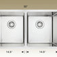 American Imaginations AI-34452 32" Stainless Steel Rectangle Stainless Steel Modern Kitchen Sink