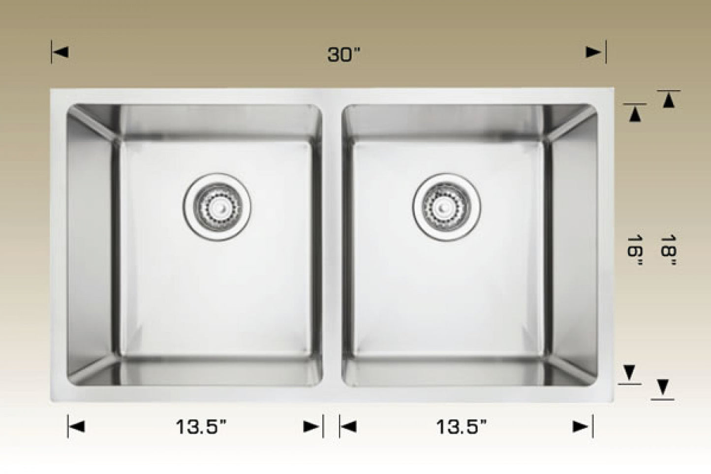 American Imaginations AI-34454 30" Stainless Steel Rectangle Stainless Steel Modern Kitchen Sink