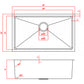 American Imaginations AI-34455 30" Stainless Steel Rectangle Stainless Steel Modern Kitchen Sink