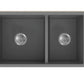 American Imaginations AI-34462 27" Grey Granite Composite Rectangle Granite Composite Modern Kitchen Sink