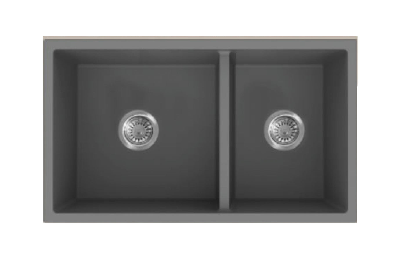 American Imaginations AI-34462 27" Grey Granite Composite Rectangle Granite Composite Modern Kitchen Sink