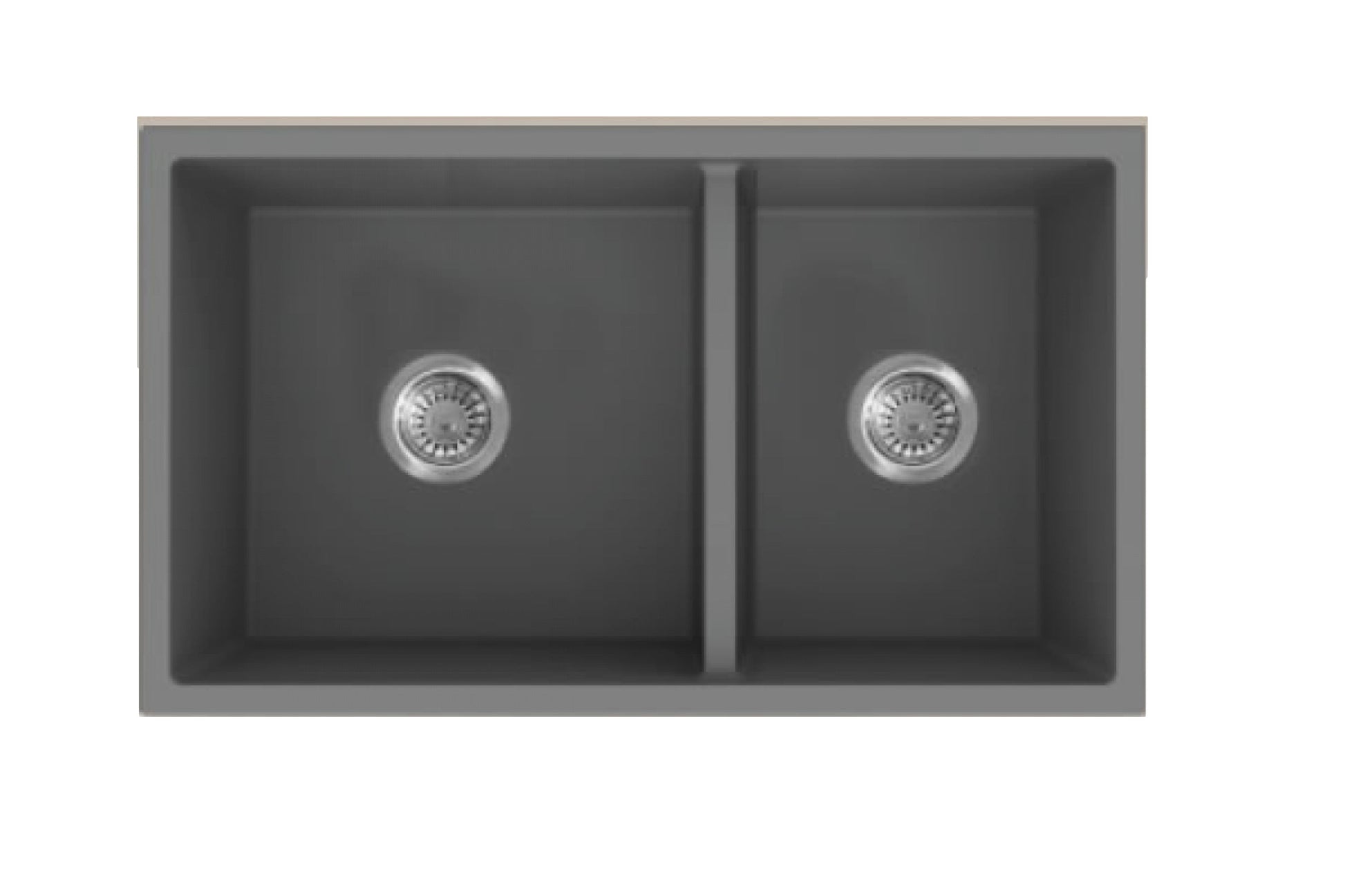 American Imaginations AI-34462 27" Grey Granite Composite Rectangle Granite Composite Modern Kitchen Sink