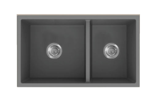 American Imaginations AI-34462 27" Grey Granite Composite Rectangle Granite Composite Modern Kitchen Sink
