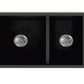 American Imaginations AI-34463 27" Black Granite Composite Rectangle Granite Composite Modern Kitchen Sink