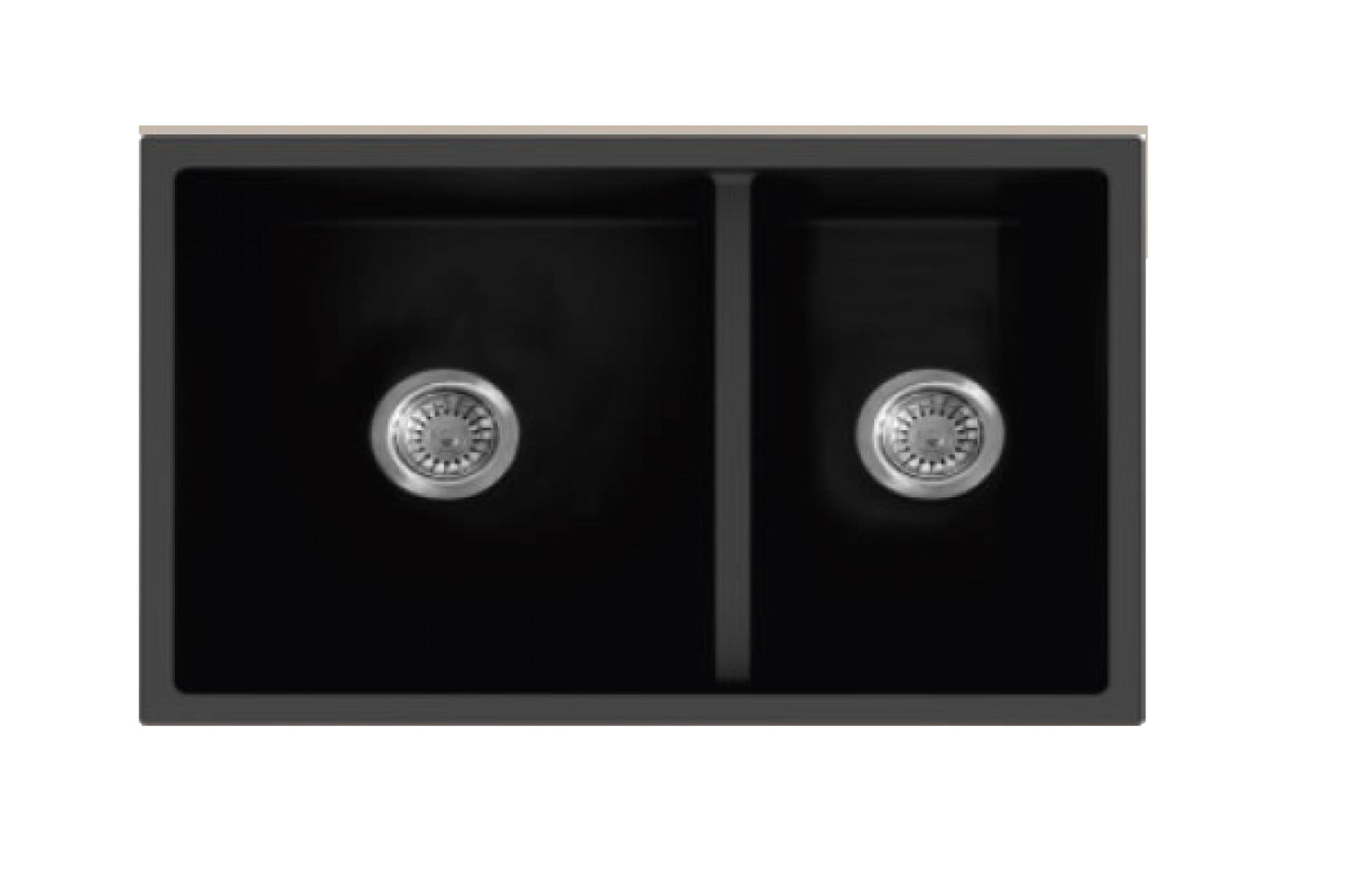 American Imaginations AI-34463 27" Black Granite Composite Rectangle Granite Composite Modern Kitchen Sink