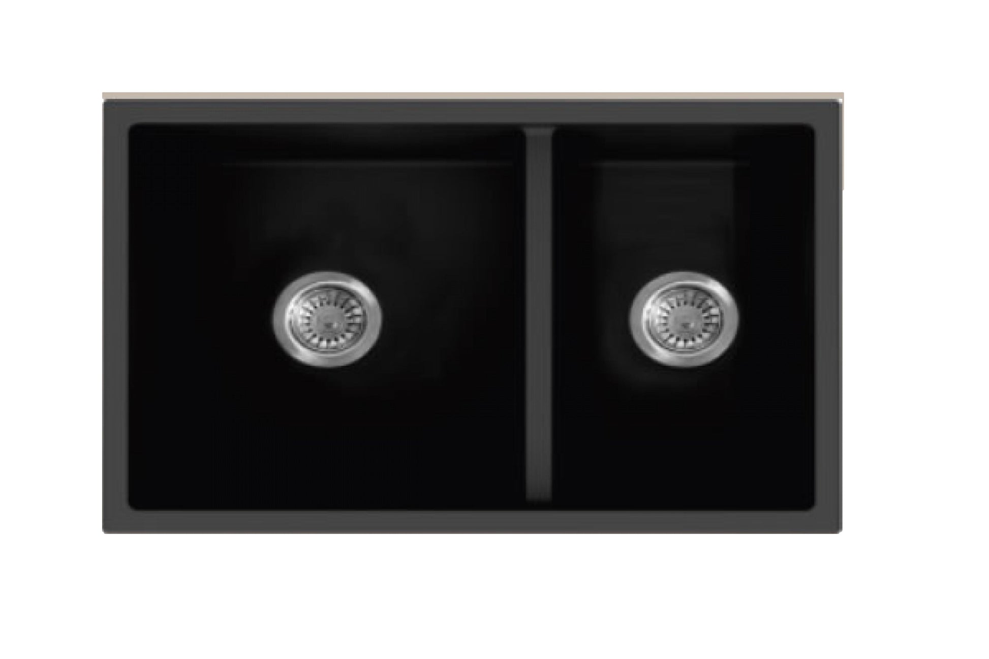 American Imaginations AI-34463 27" Black Granite Composite Rectangle Granite Composite Modern Kitchen Sink