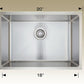 American Imaginations AI-34465 20" Stainless Steel Rectangle Stainless Steel Modern Kitchen Sink