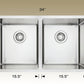 American Imaginations AI-34468 34" Stainless Steel Rectangle Stainless Steel Modern Kitchen Sink