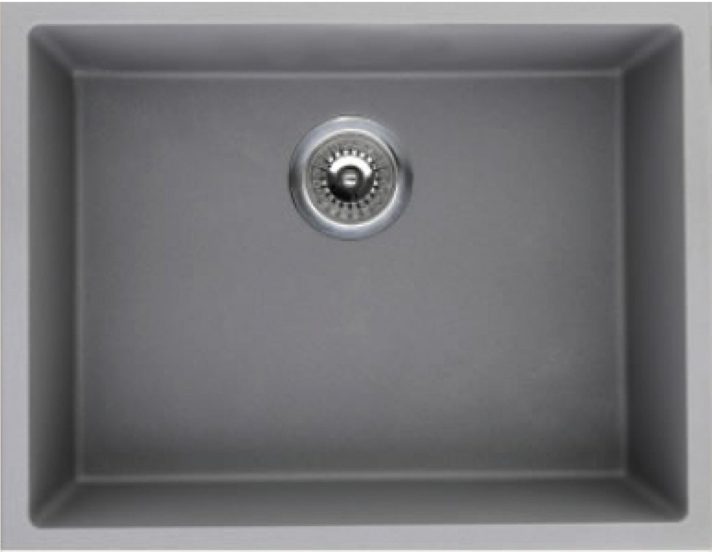 American Imaginations AI-34472 20" Grey Granite Composite Rectangle Granite Composite Modern Kitchen Sink