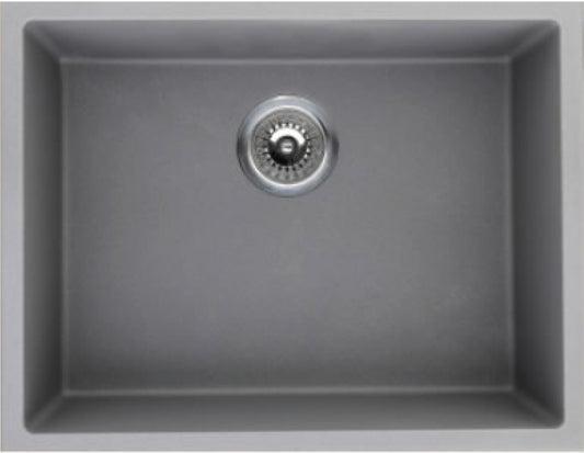American Imaginations AI-34472 20" Grey Granite Composite Rectangle Granite Composite Modern Kitchen Sink
