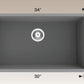 American Imaginations AI-34473 34" Grey Granite Composite Rectangle Granite Composite Modern Kitchen Sink