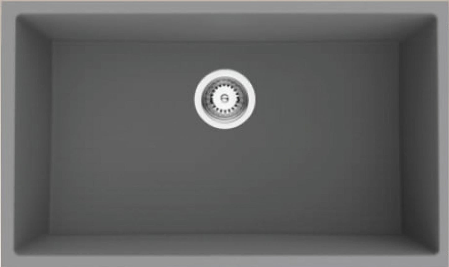 American Imaginations AI-34473 34" Grey Granite Composite Rectangle Granite Composite Modern Kitchen Sink