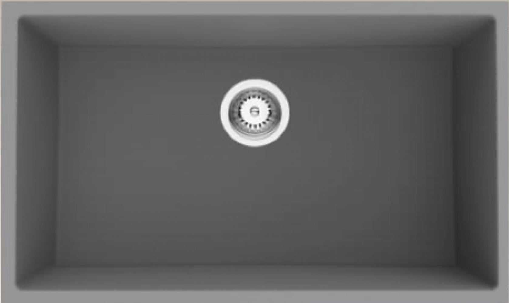 American Imaginations AI-34473 34" Grey Granite Composite Rectangle Granite Composite Modern Kitchen Sink