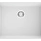 American Imaginations AI-34474 20" White Granite Composite Rectangle Granite Composite Modern Kitchen Sink