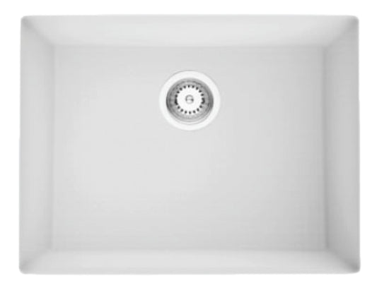 American Imaginations AI-34474 20" White Granite Composite Rectangle Granite Composite Modern Kitchen Sink