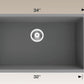 American Imaginations AI-34475 34" Grey Granite Composite Rectangle Granite Composite Modern Kitchen Sink