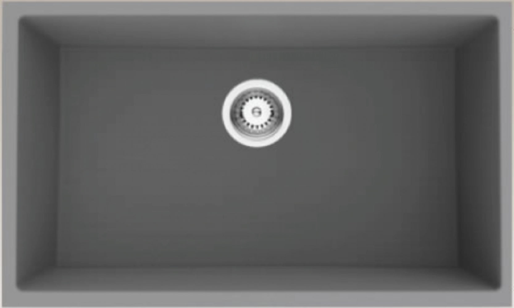 American Imaginations AI-34475 34" Grey Granite Composite Rectangle Granite Composite Modern Kitchen Sink
