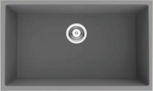 American Imaginations AI-34475 34" Grey Granite Composite Rectangle Granite Composite Modern Kitchen Sink