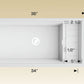 American Imaginations AI-34484 36" White Granite Composite Rectangle Granite Composite Modern Kitchen Sink