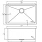 American Imaginations AI-34487 27" Stainless Steel Rectangle Stainless Steel Modern Kitchen Sink